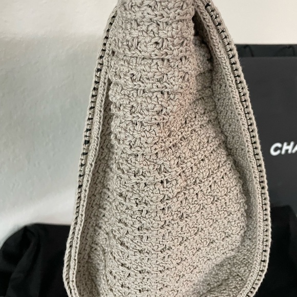 Chanel large Deauville bag with crochet. Extremely rare bag! - Picture 4 of 10